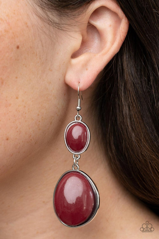 Paparazzi - Soulful Samba - Red  Earrings - Alies Bling Bar