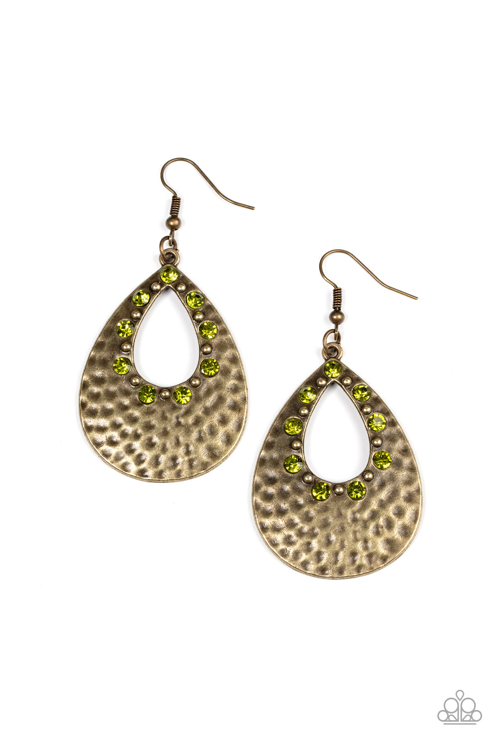 Terraform Twinkle - Green Earrings - Paparazzi Accessories - Alies Bling Bar