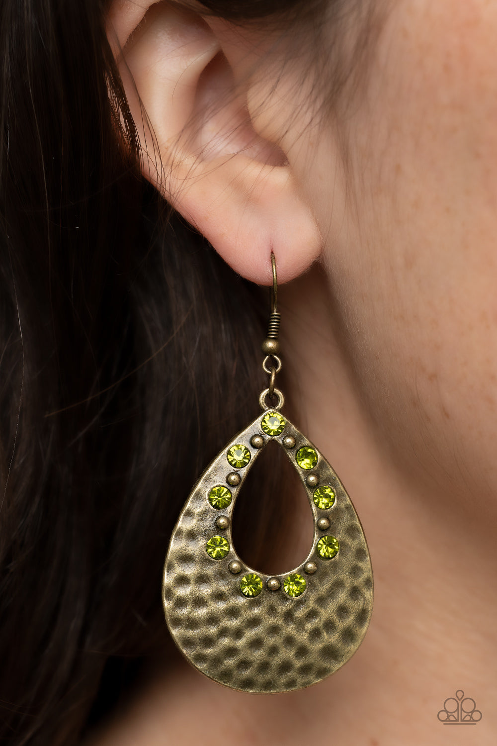 Terraform Twinkle - Green Earrings - Paparazzi Accessories - Alies Bling Bar