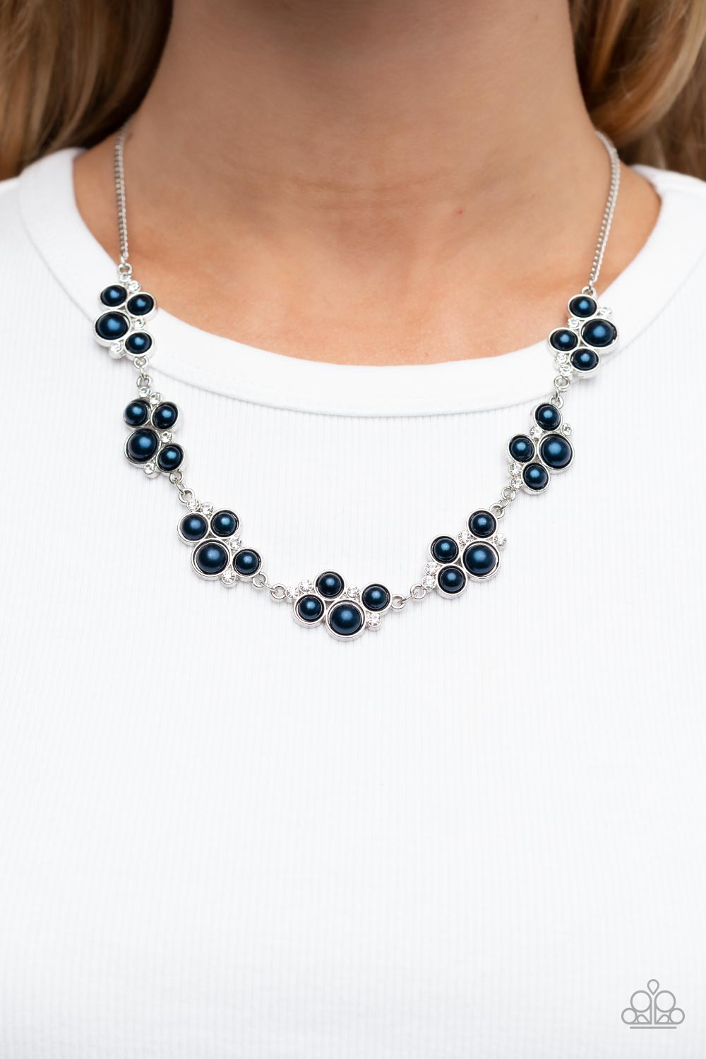 GRACE to the Top - Blue Necklace - Paparazzi Accessories - Alies Bling Bar