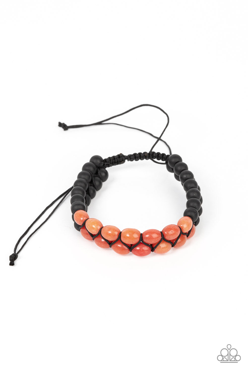 Just Play Cool - Orange Bracelet -Paparazzi Accessories - Alies Bling Bar