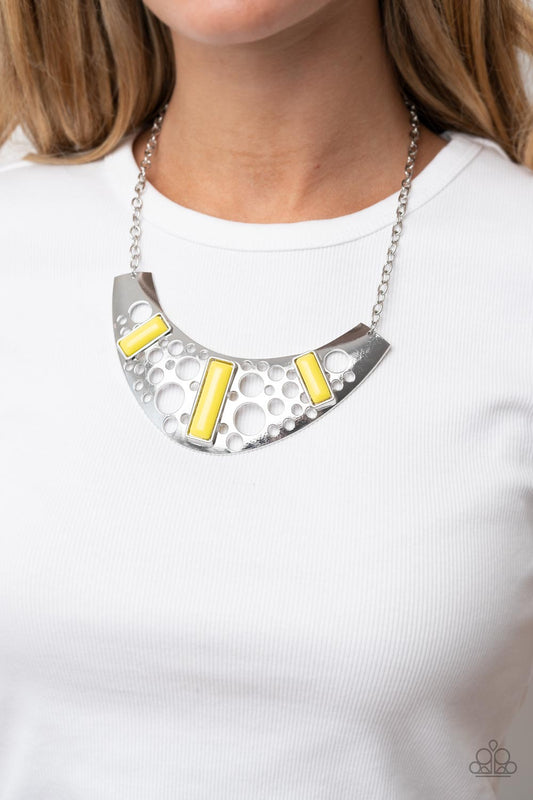Real Zeal - Yellow Necklace - Paparazzi Accessories - Alies Bling Bar