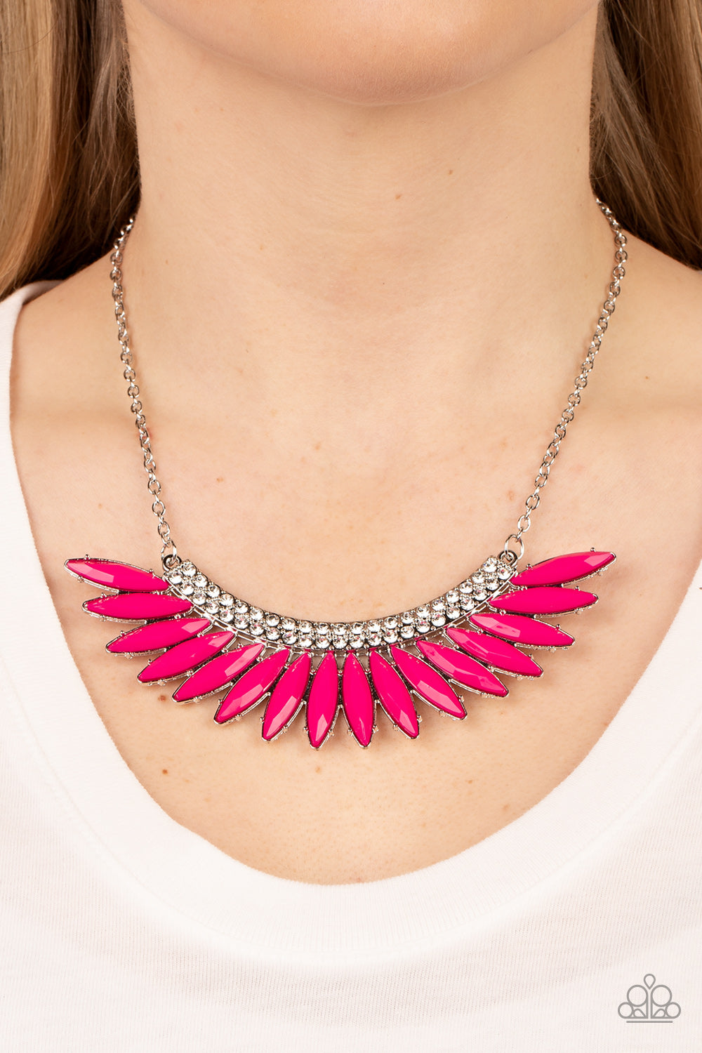 Paparazzi - Flauntable Flamboyance - Pink Necklace - Alies Bling Bar