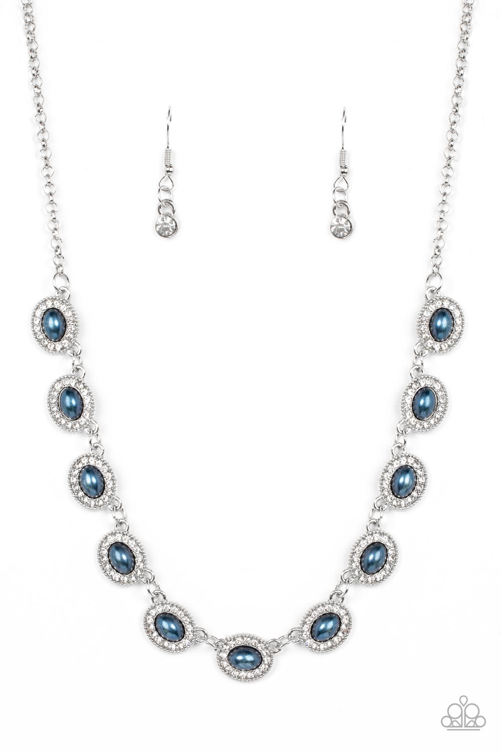 Modest Masterpiece - Blue  Pearl Necklace - Paparazzi Accessories - Alies Bling Bar