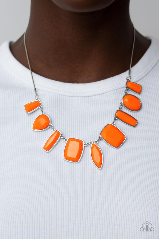 Luscious Luxe - Orange Necklace - Paparazzi Accessories - Alies Bling Bar