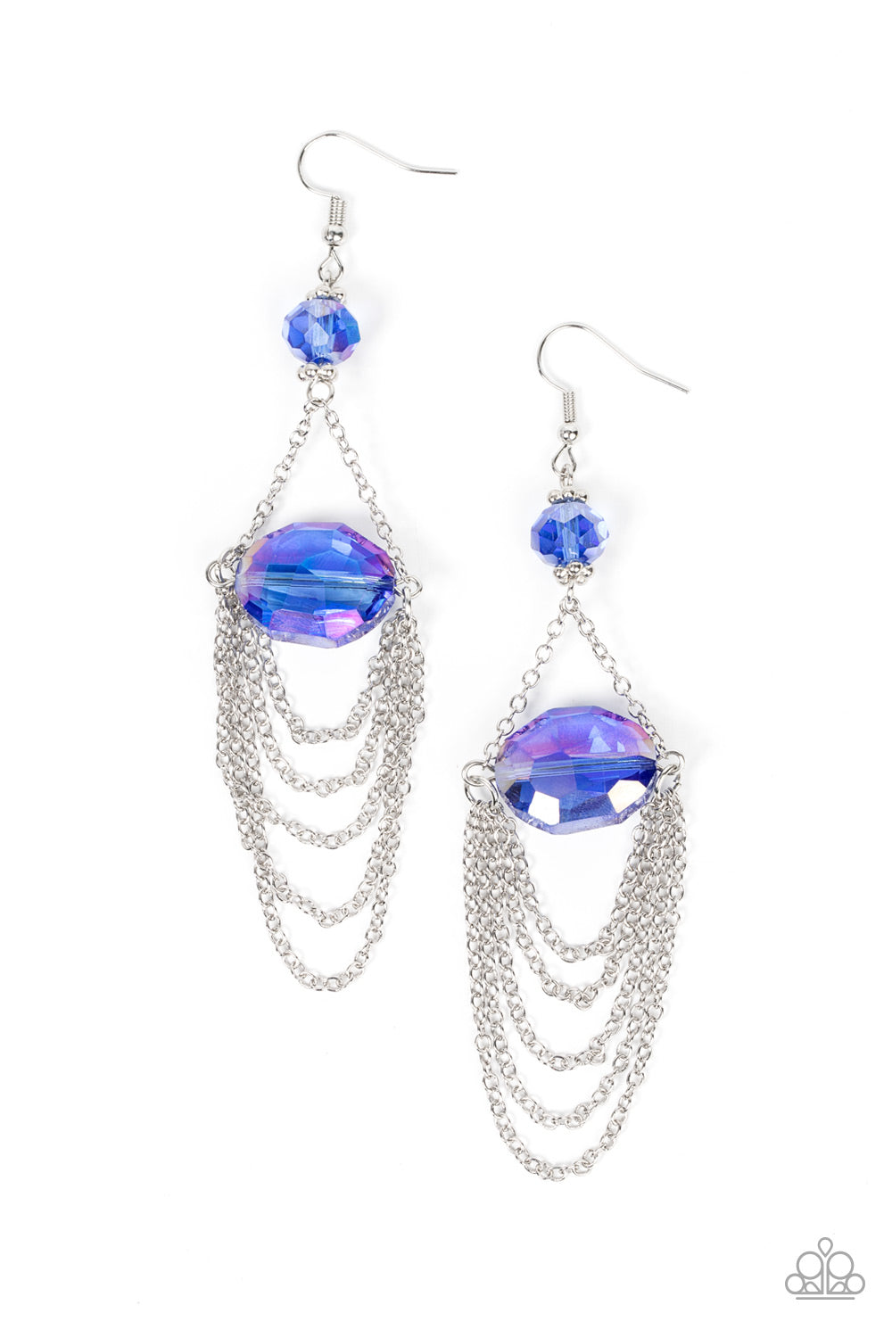 Ethereally Extravagant - Blue Earrings - Paparazzi Accessories - Alies Bling Bar