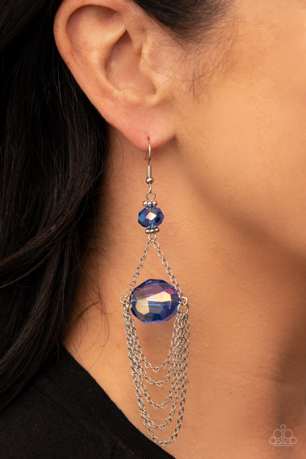 Ethereally Extravagant - Blue Earrings - Paparazzi Accessories - Alies Bling Bar