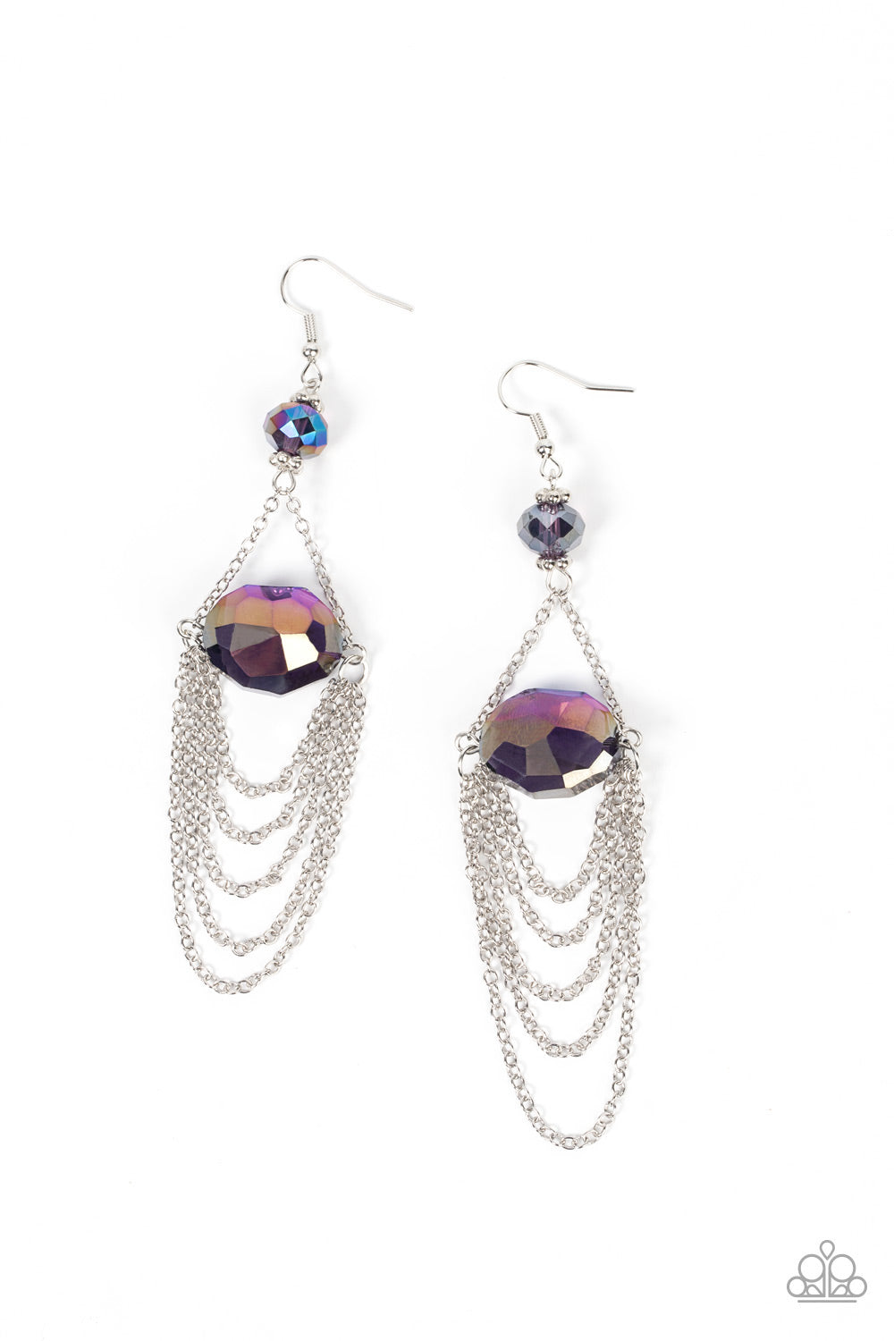 Paparazzi - Ethereally Extravagant -  Purple Earrings - Alies Bling Bar