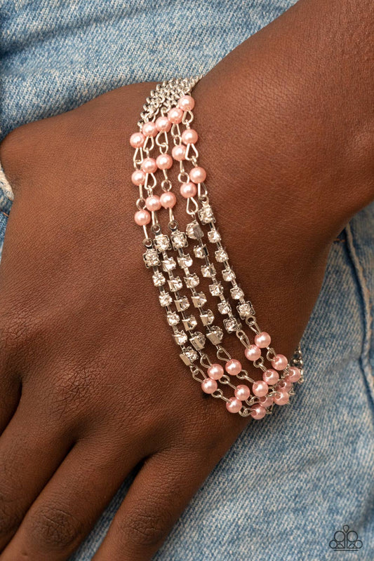 Experienced in Elegance - Pink Bracelet - Paparazzi Accessories - Alies Bling Bar