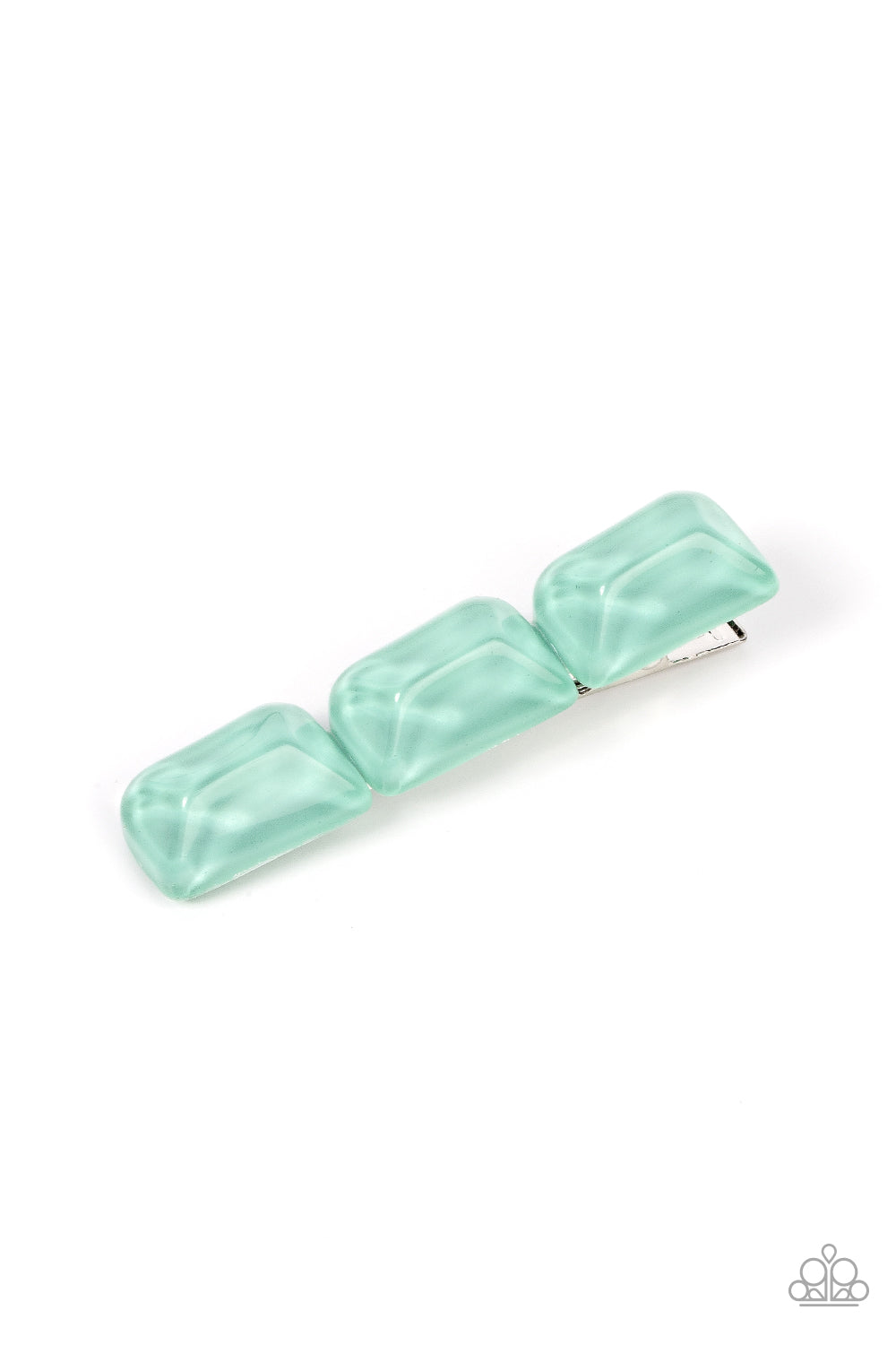 Gemstone Glimmer - Green Hairclip - Paparazzi Accessories - Alies Bling Bar