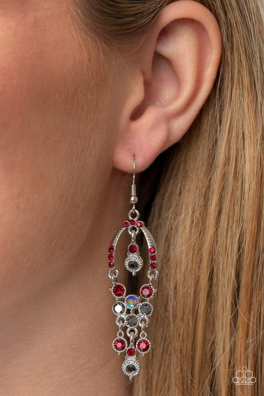 Paparazzi - Sophisticated Starlet - Red Earrings - Alies Bling Bar