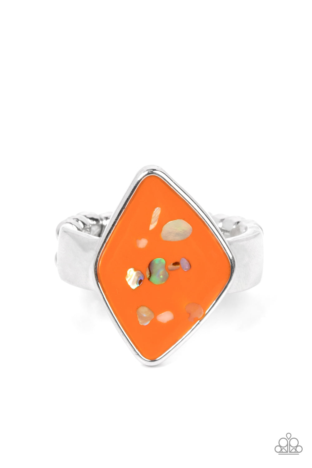 Stellar Shores - Orange Ring - Paparazzi Accessories - Alies Bling Bar