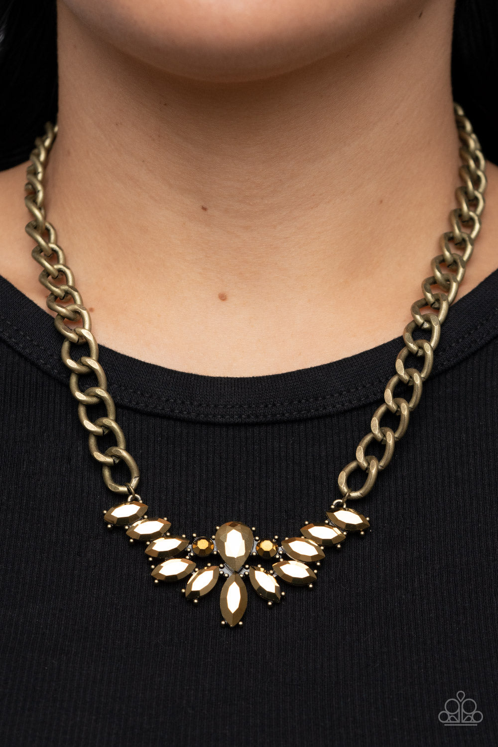 Paparazzi - Come at Me - Brass Necklace