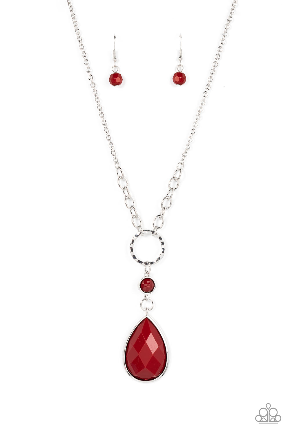 Valley Girl Glamour - Red Necklace - Paparazzi Accessories - Alies Bling Bar