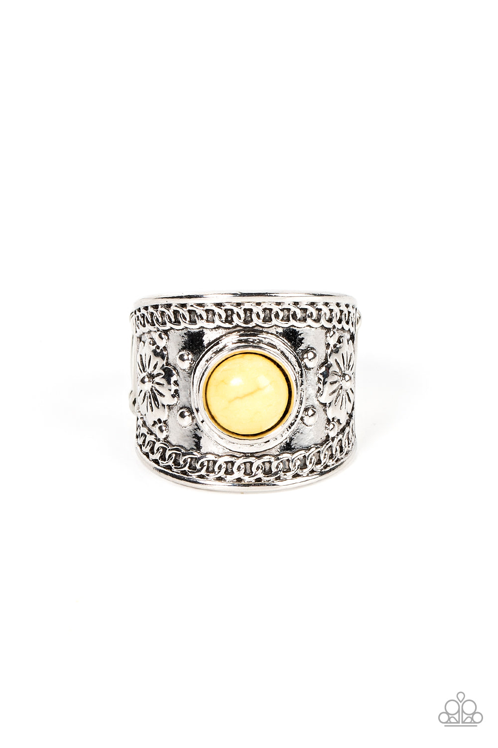 HAVEN-Sent - Yellow Ring  - Paparazzi Accessories - Alies Bling Bar