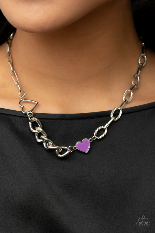 Paparazzi - Little Charmer - Purple Necklace - Alies Bling Bar