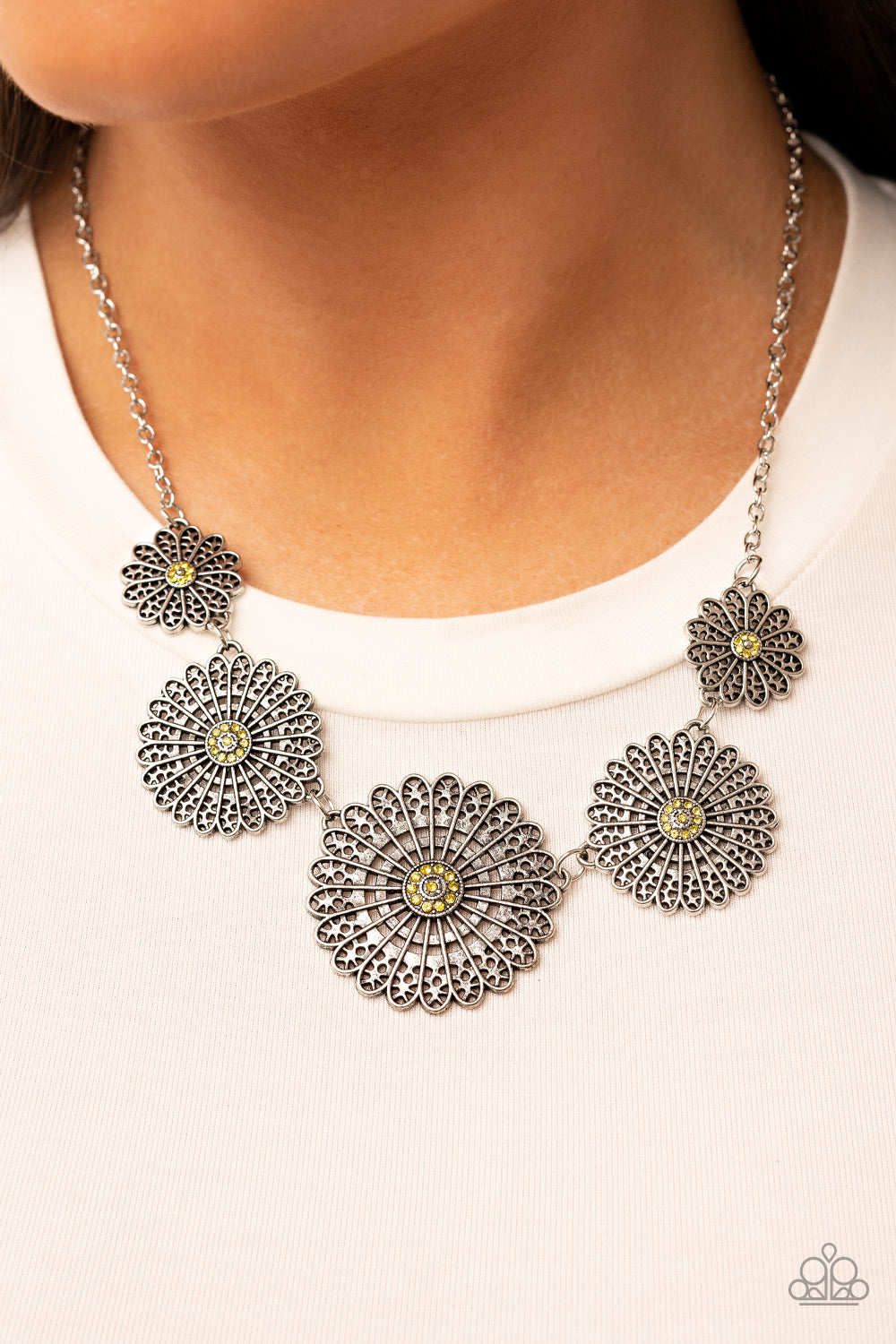 Paparazzi - Marigold Meadows - Yellow Necklace - Alies Bling Bar