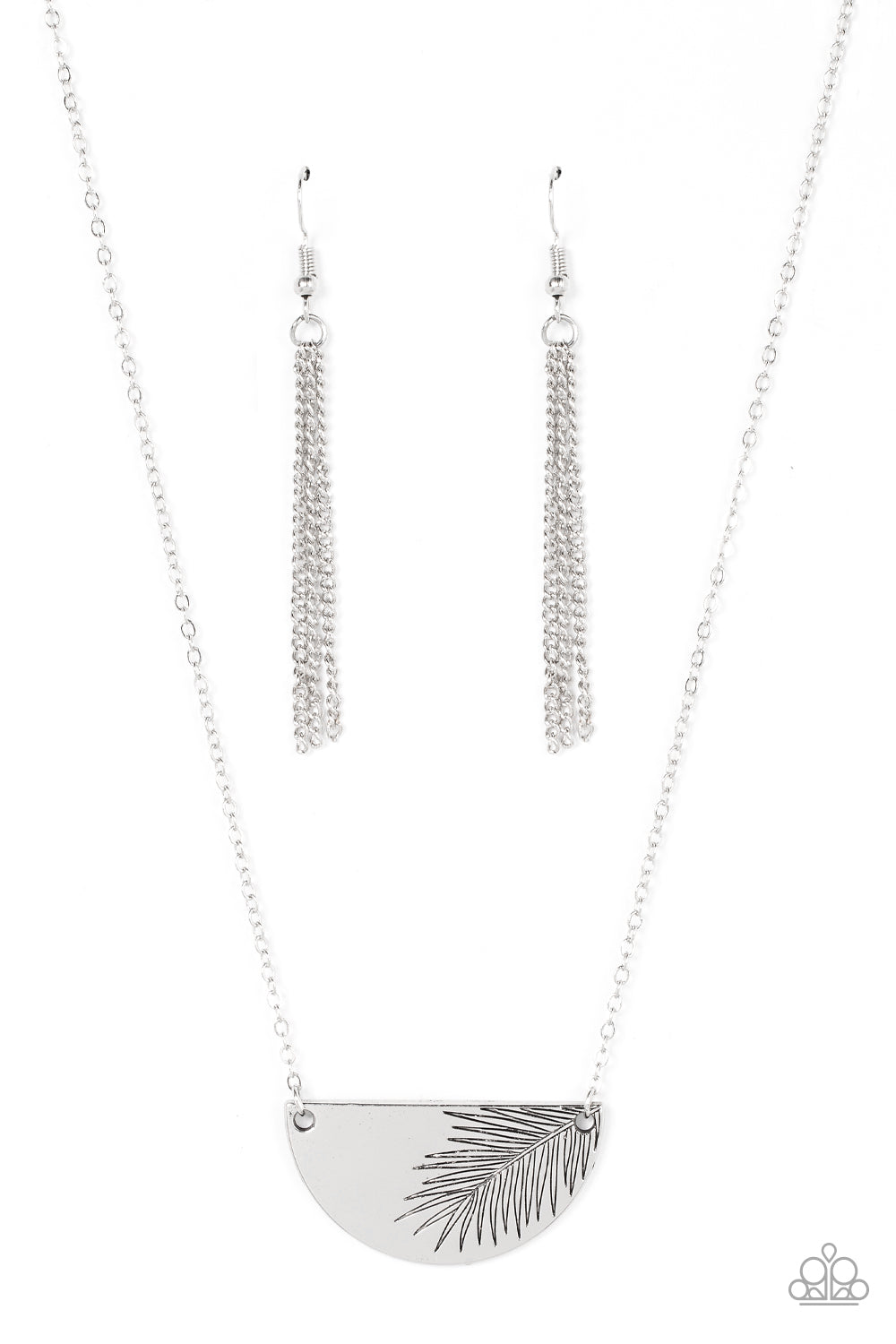 Paparazzi - Cool, PALM, and Collected - Silver Necklace - Alies Bling Bar