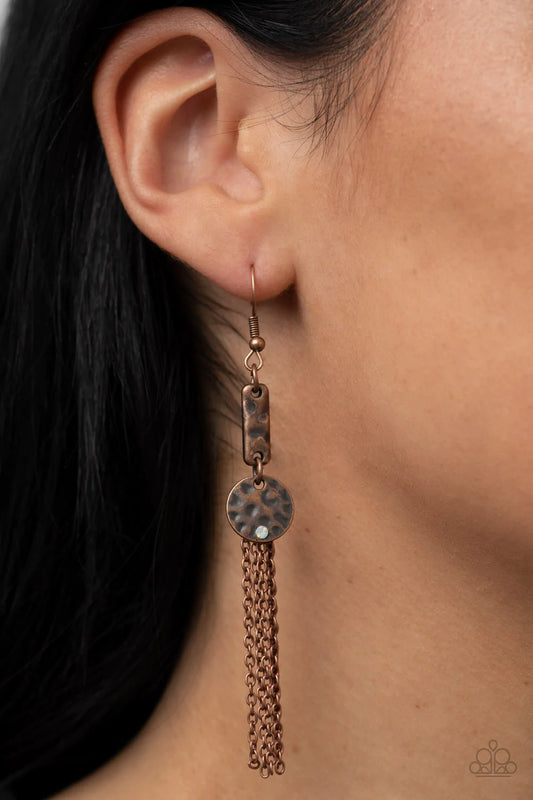 Twinkle Twinkle Little Trinket - Copper Earrings - Paparazzi Accessories - Alies Bling Bar