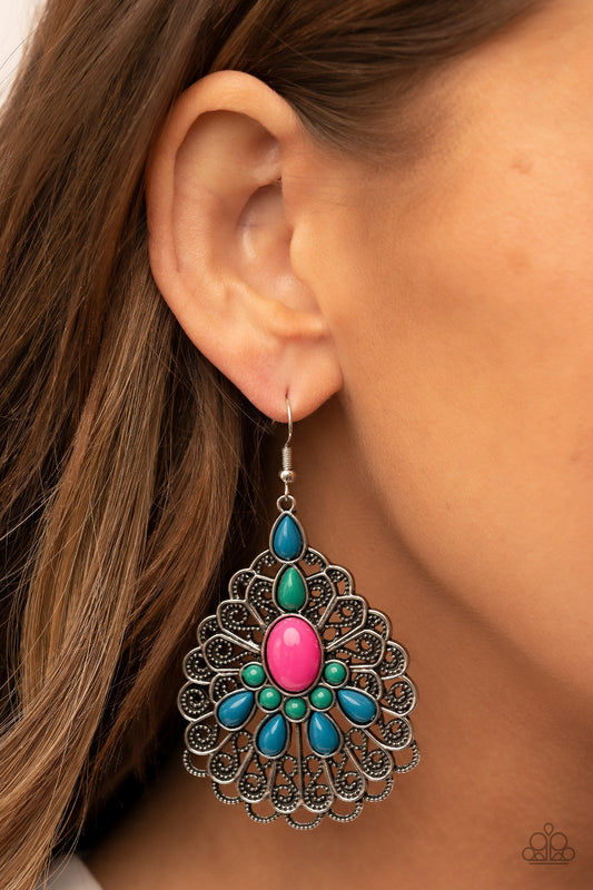 Paparazzi - Peacock Prance - Multi Earrings - Alies Bling Bar