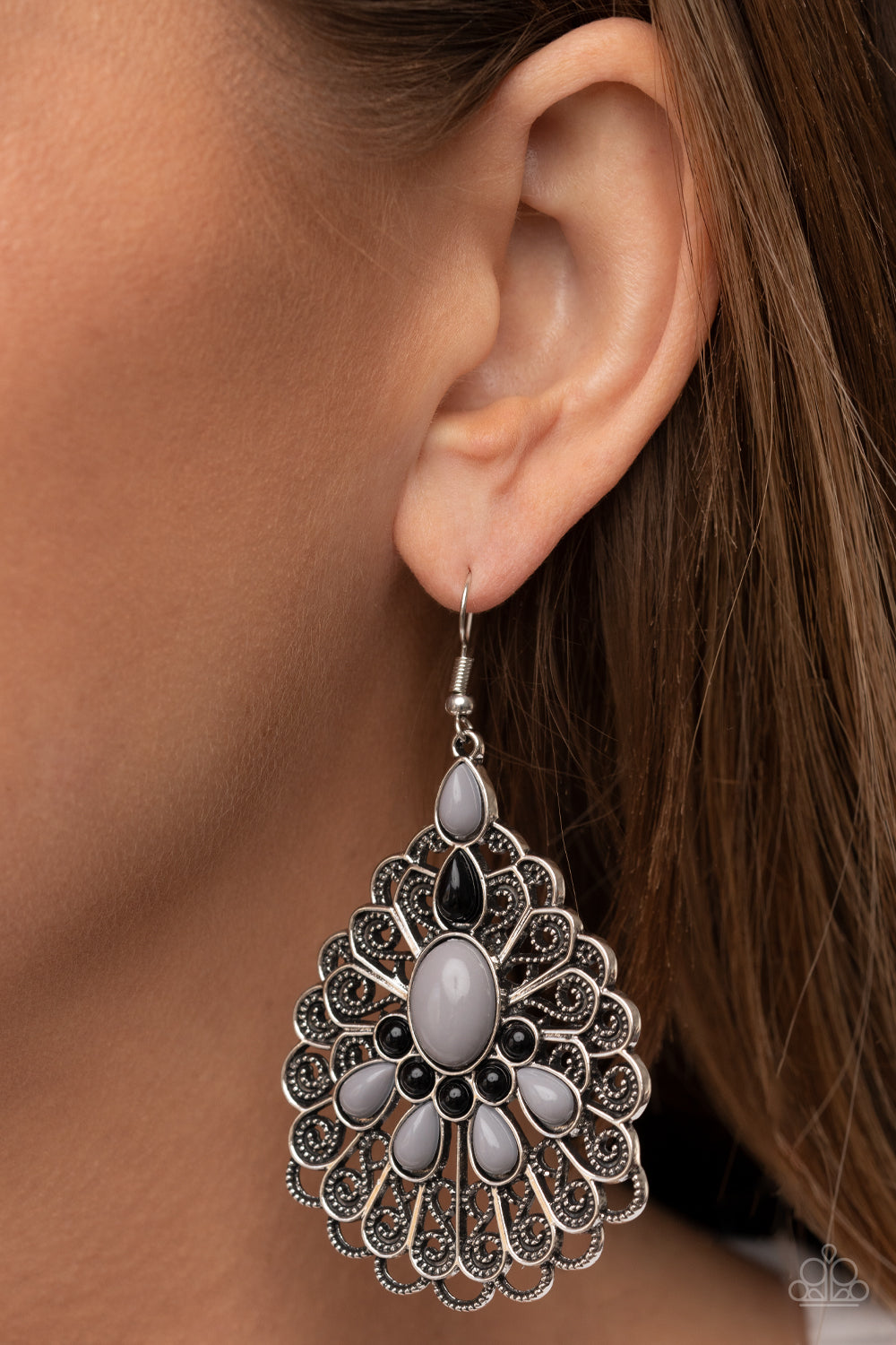 Paparazzi - Peacock Prance - Silver Earrings - Alies Bling Bar