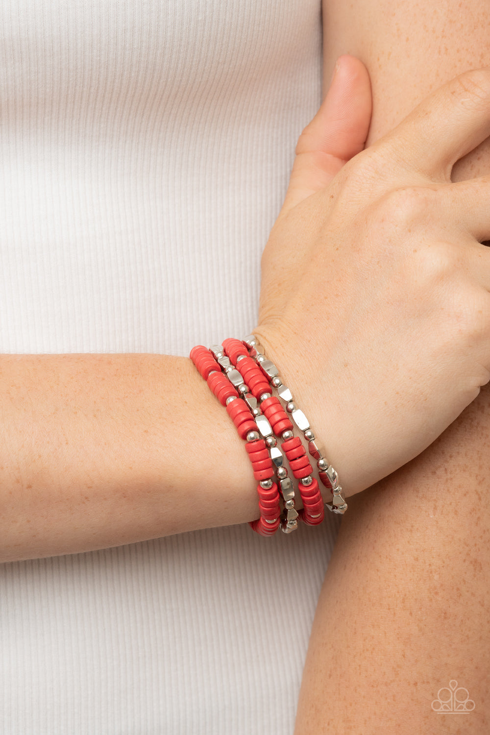 Anasazi Apothecary - Red Bracelet -Paparazzi Accessories - Alies Bling Bar