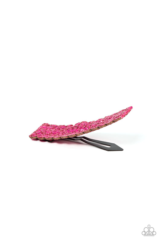 Paparazzi - Shimmery Sequinista - Pink  Hair clip - Alies Bling Bar