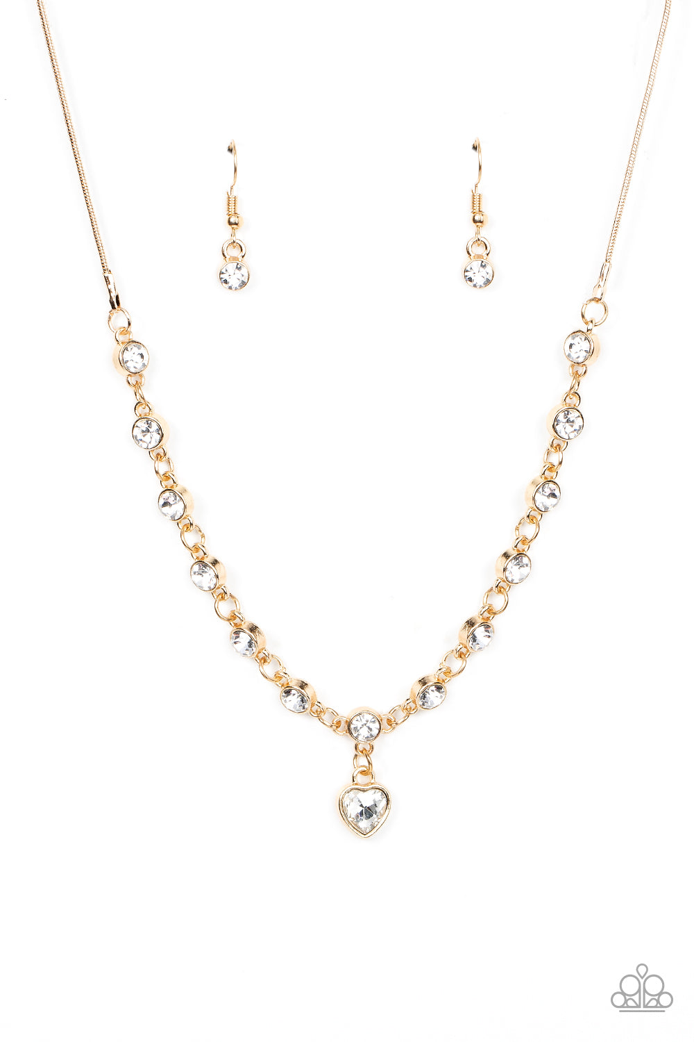 Paparazzi - True Love Trinket - Gold Necklace