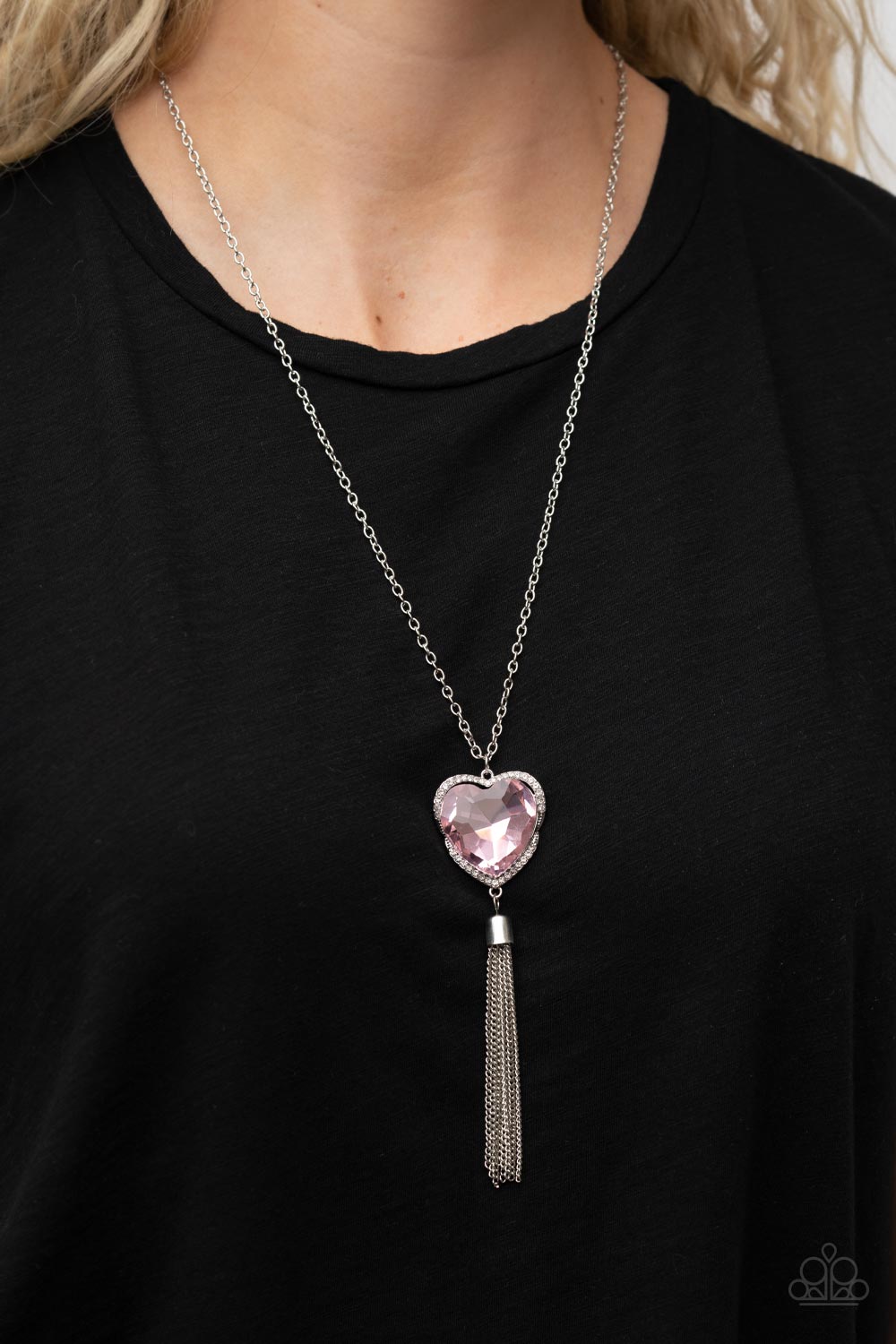 Paparazzi - Finding My Forever - Pink Heart Necklace - Alies Bling Bar