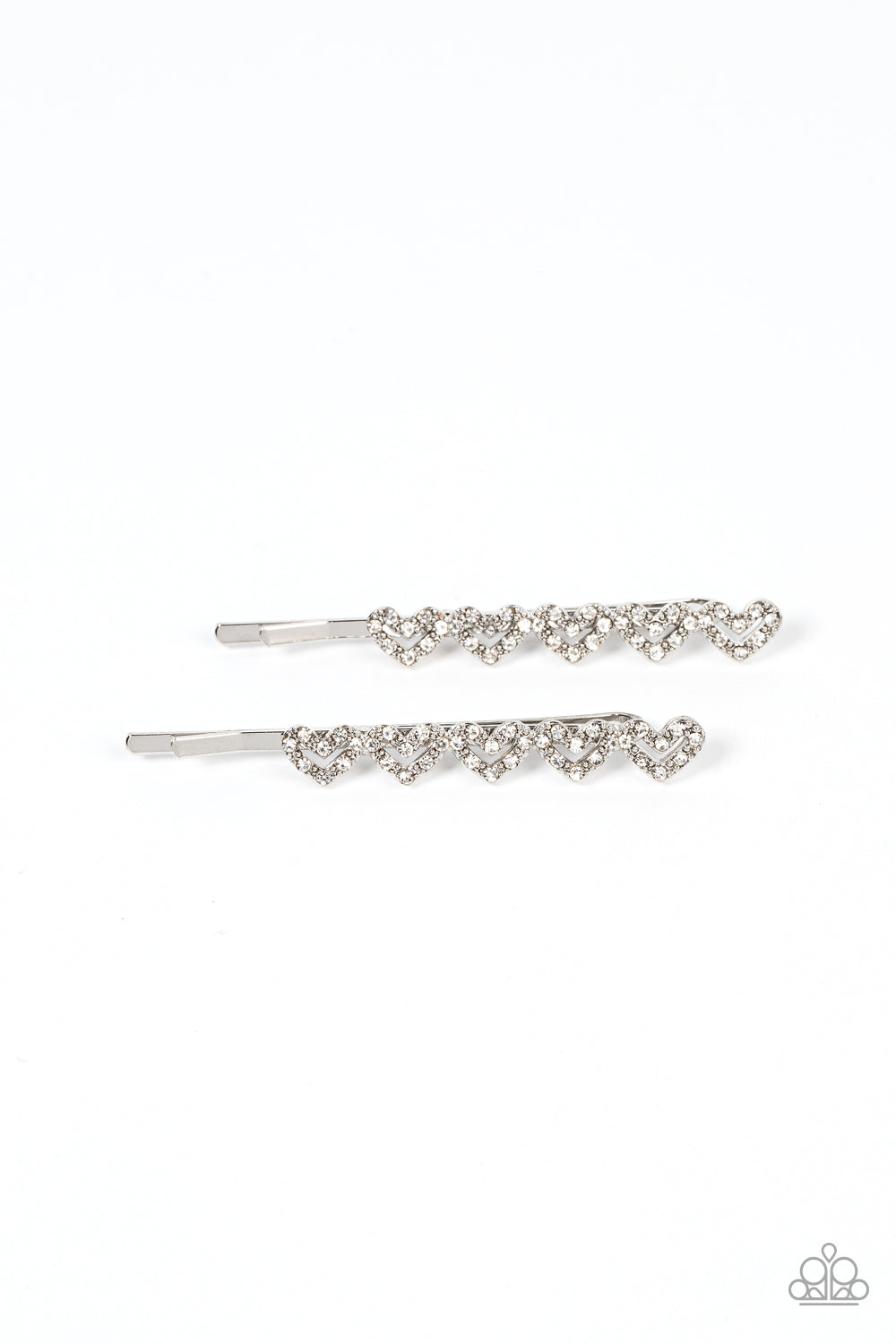 Thinking of You - White Hair Pins - Paparazzi Accessories - Alies Bling Bar