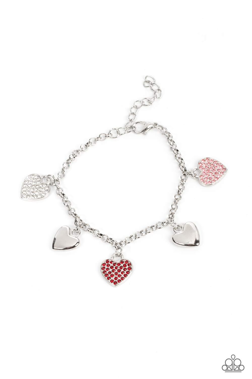 Lusty Lockets - Multi Heart Bracelet - Paparazzi Accessories - Alies Bling Bar