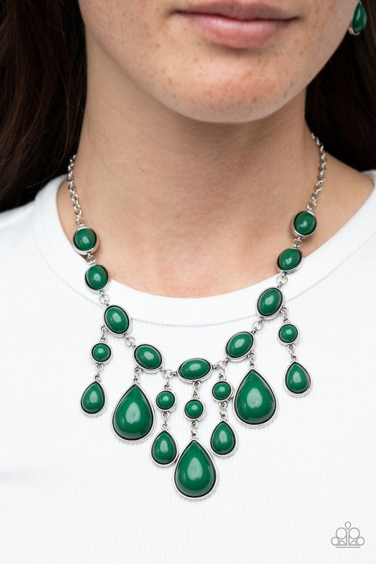 Paparazzi - Mediterranean Mystery - Green Necklace - Alies Bling Bar