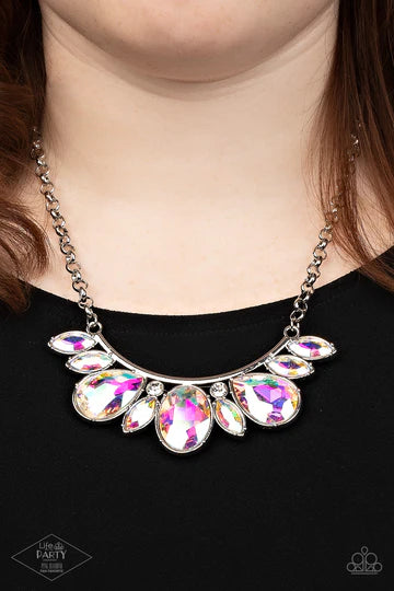 Paparazzi Never Slay Never- Iridescent Necklace - Pink Diamond Exclusive - Alies Bling Bar