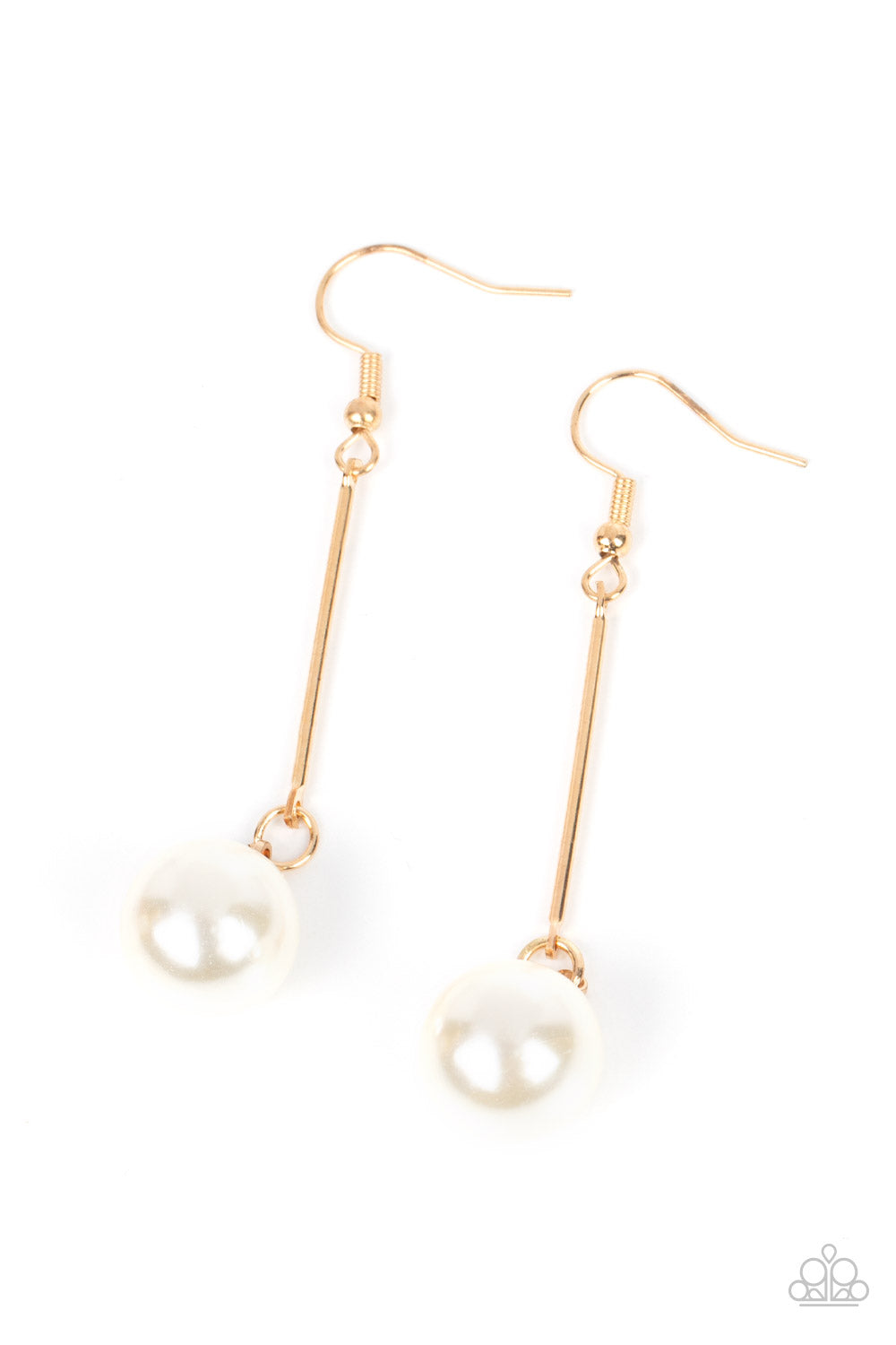 Pearl REDUX gold earring- Paparazzi Accessories - Alies Bling Bar