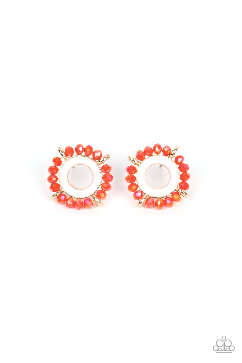 Nautical Notion - Orange Earrings - Paparazzi Accessories - Alies Bling Bar