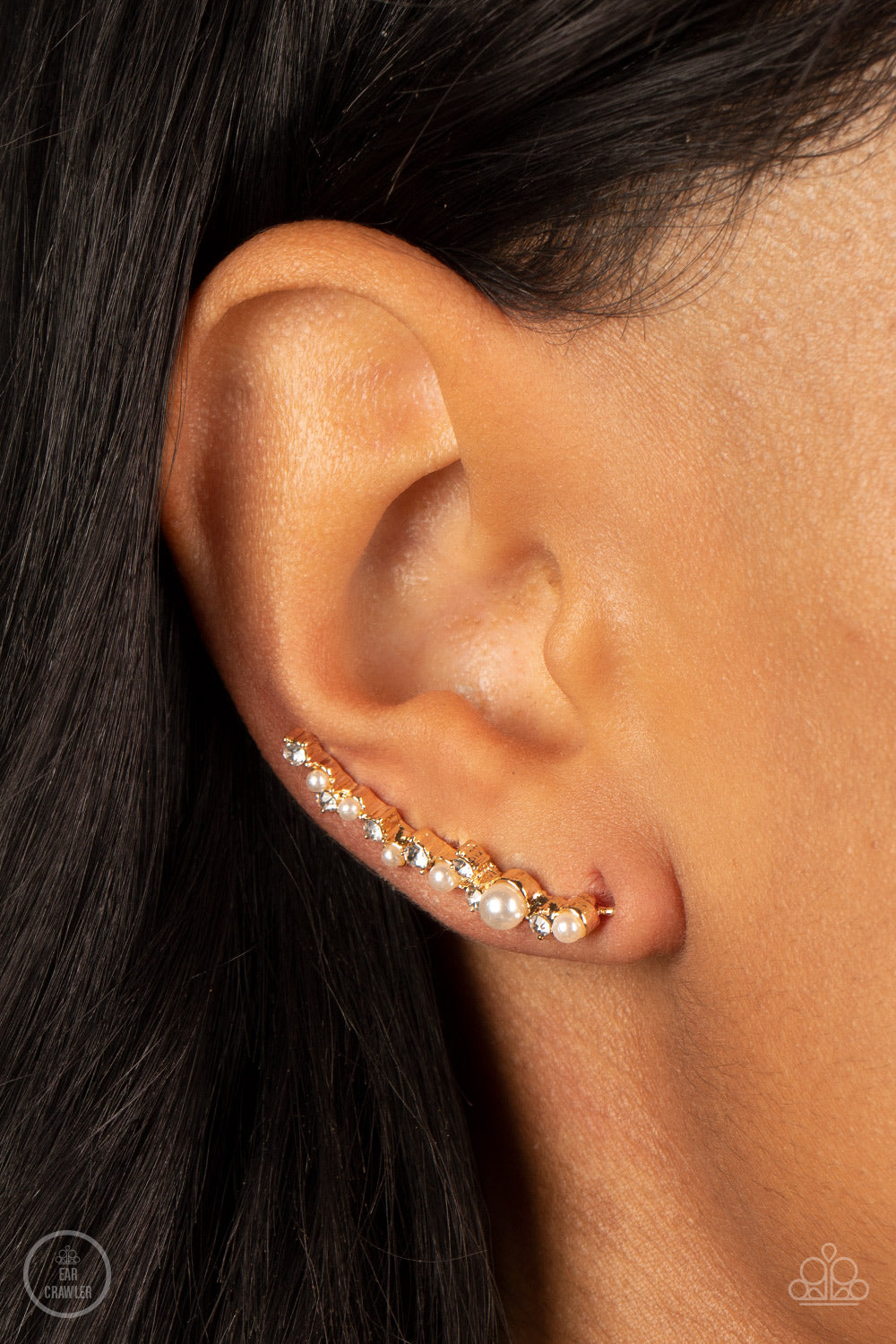 Paparazzi - Couture Crawl - Gold Earrings