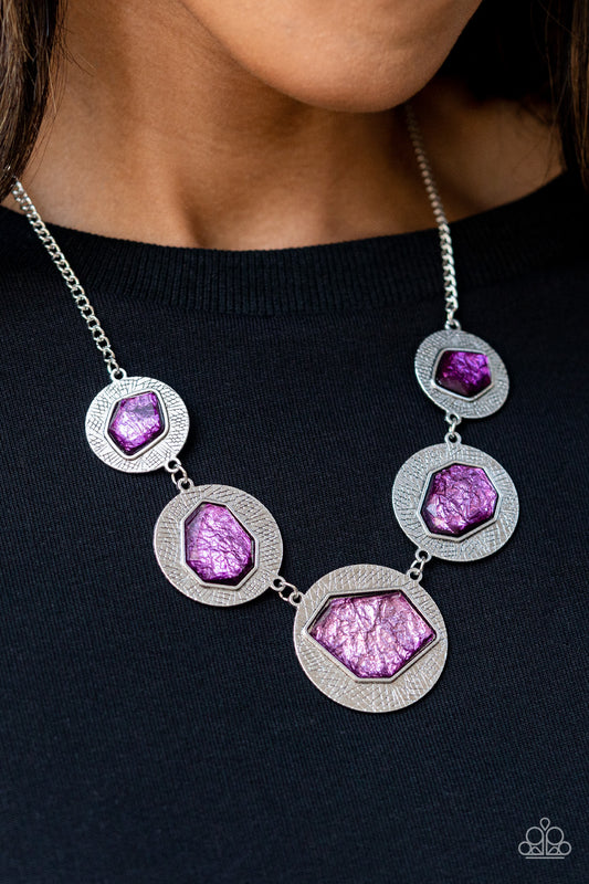 Raw Charisma - Purple Necklace - Paparazzi Accessories - Alies Bling Bar