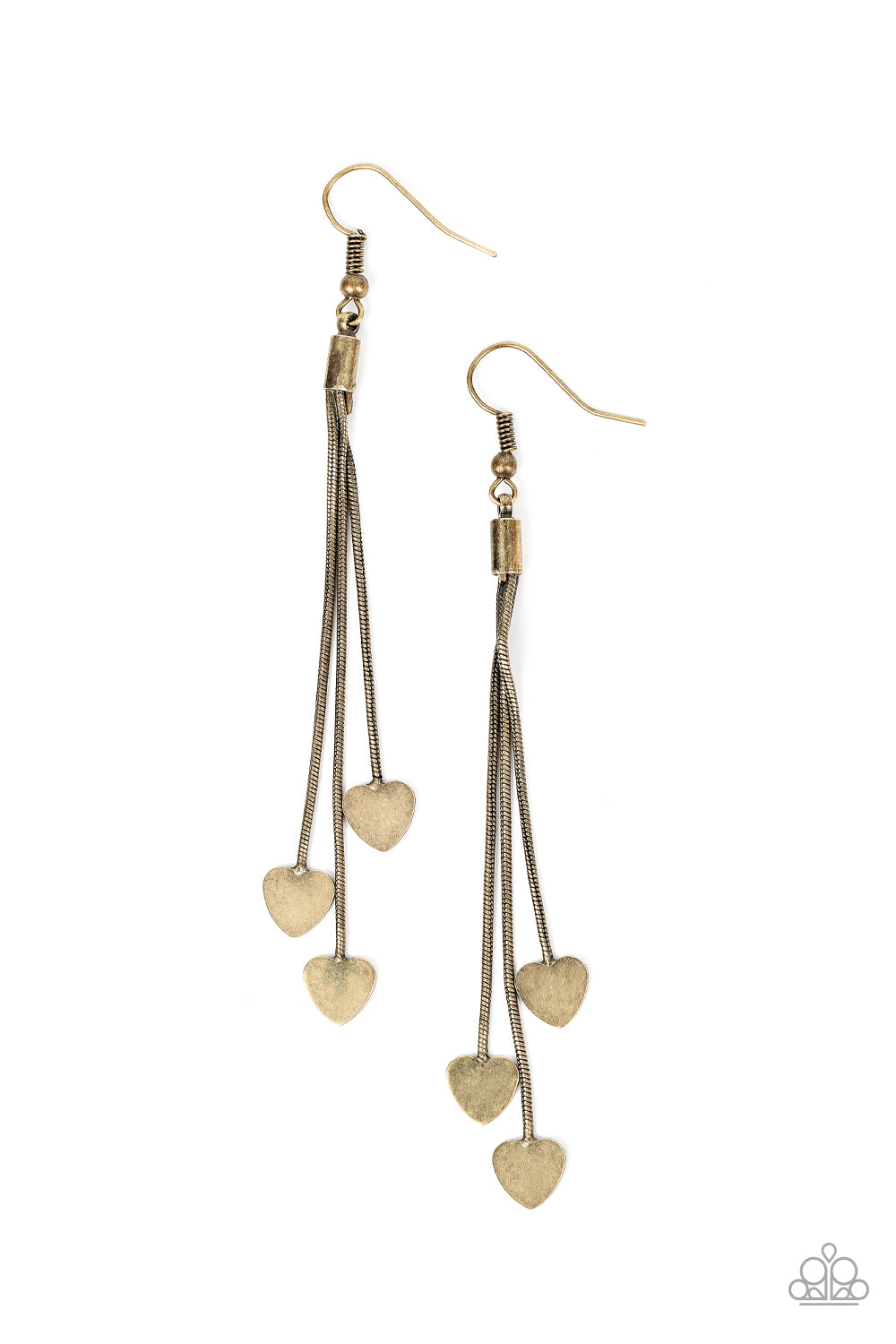 Paparazzi - Higher Love - Brass Earrings - Alies Bling Bar