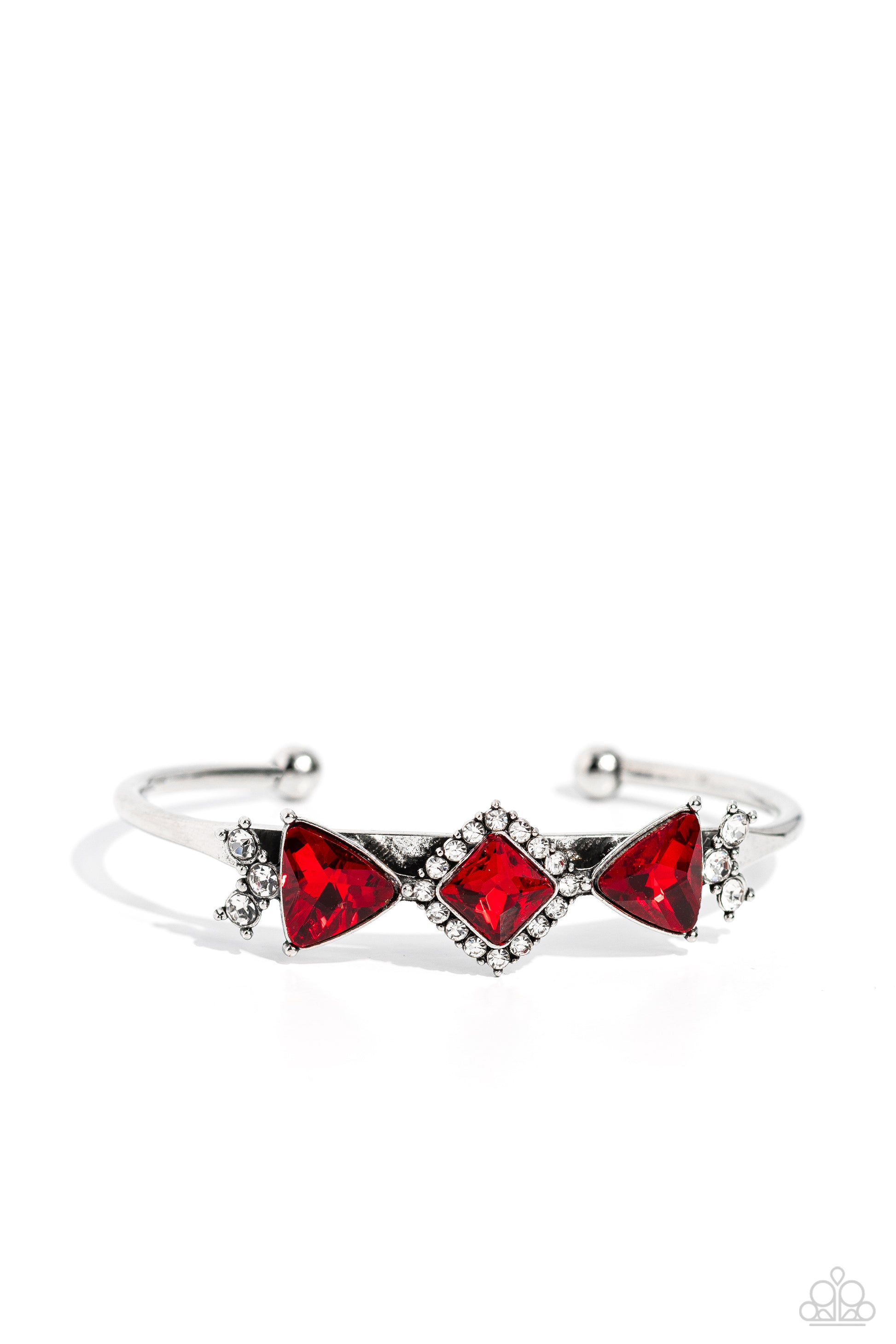 Strategic Sparkle - Red Bracelet - Paparazzi Accessories - Alies Bling Bar