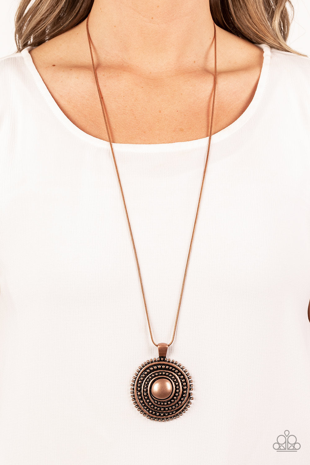 Paparazzi - Solar Swirl - Copper  Necklace - Alies Bling Bar