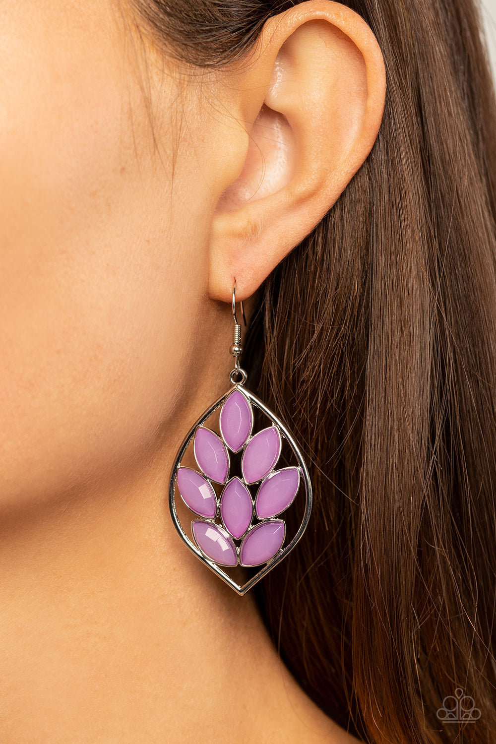 Glacial Glades - Purple Earrings - Paparazzi Accessories - Alies Bling Bar