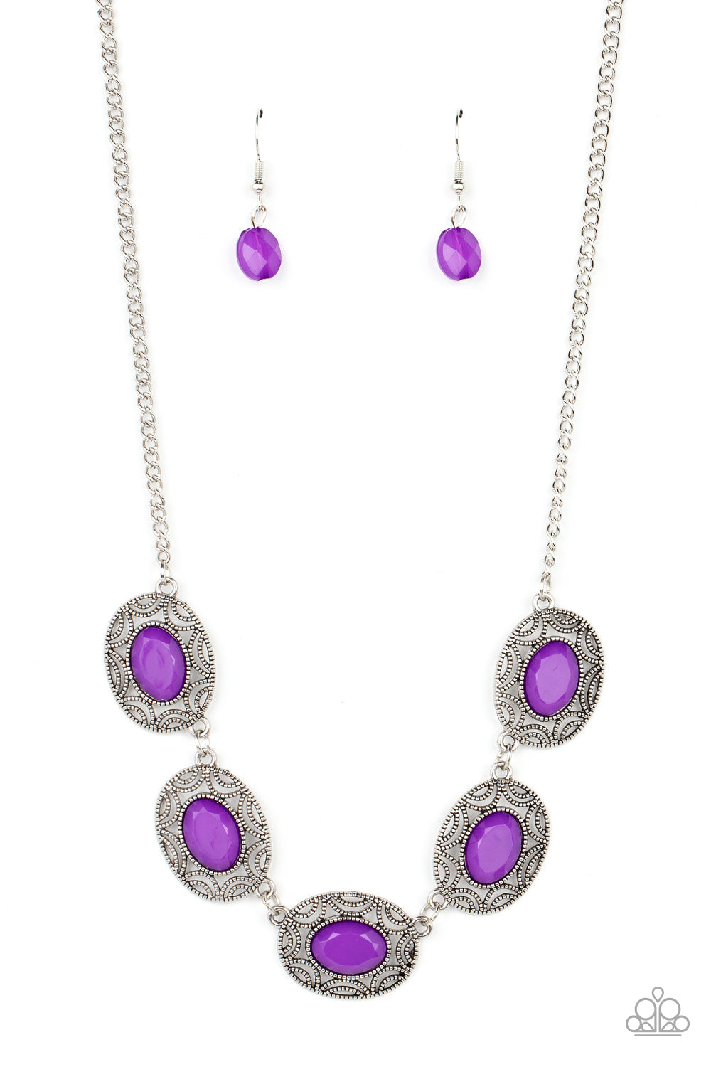 Sunshiny Shimmer - Purple Necklace  - Paparazzi Accessories - Alies Bling Bar