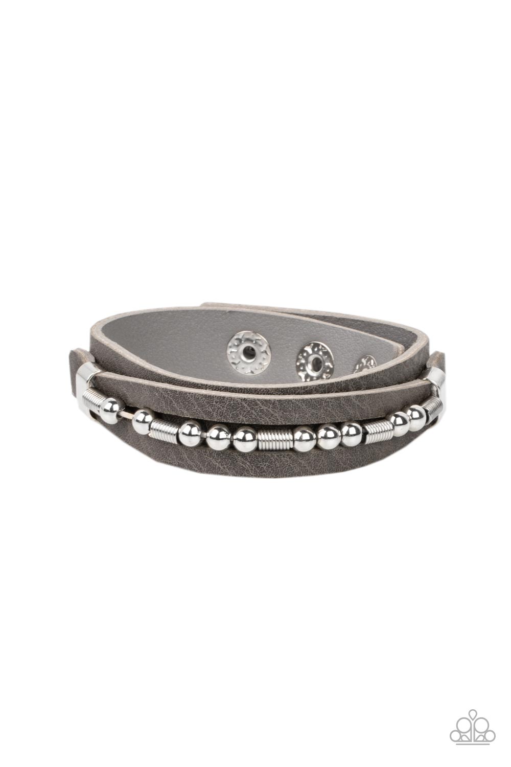 Easy on the Hardware - Silver Bracelet- Paparazzi Accessories - Alies Bling Bar