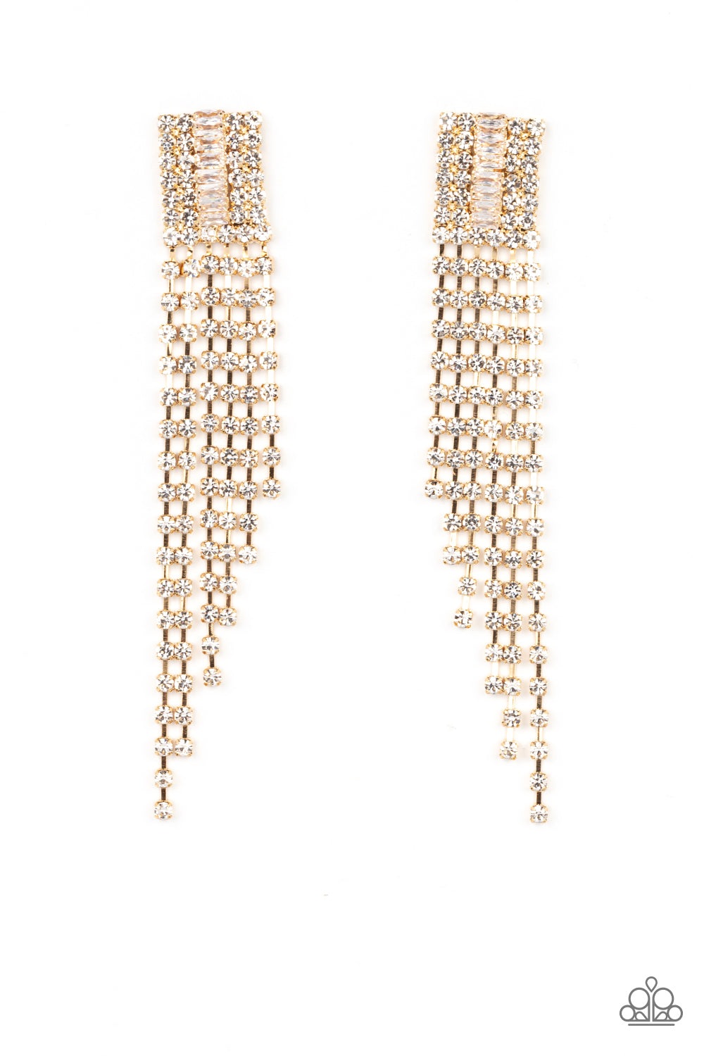 Paparazzi - A-Lister Affirmations - Gold Earrings
