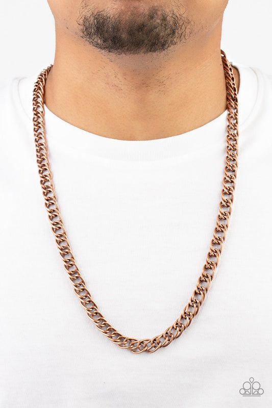 Pro League - Copper Necklace - Paparazzi Accessories - Alies Bling Bar