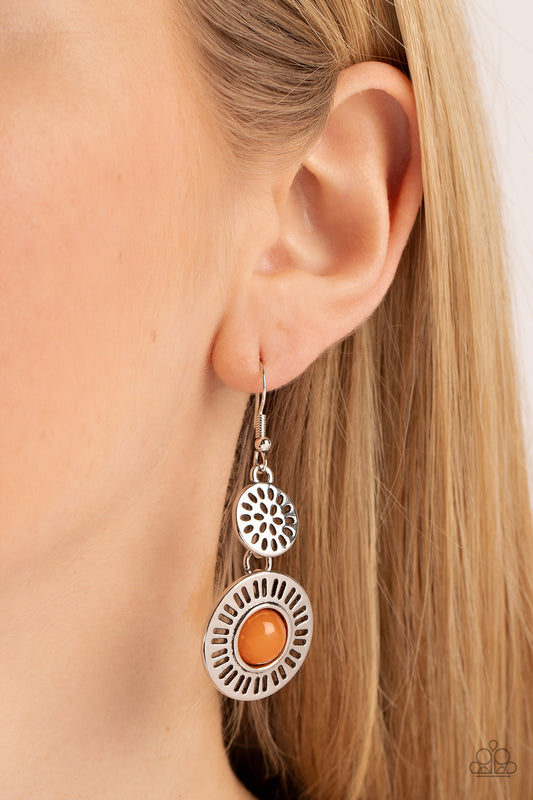 Paparazzi - Ocean Orchard - Orange Earrings - Alies Bling Bar