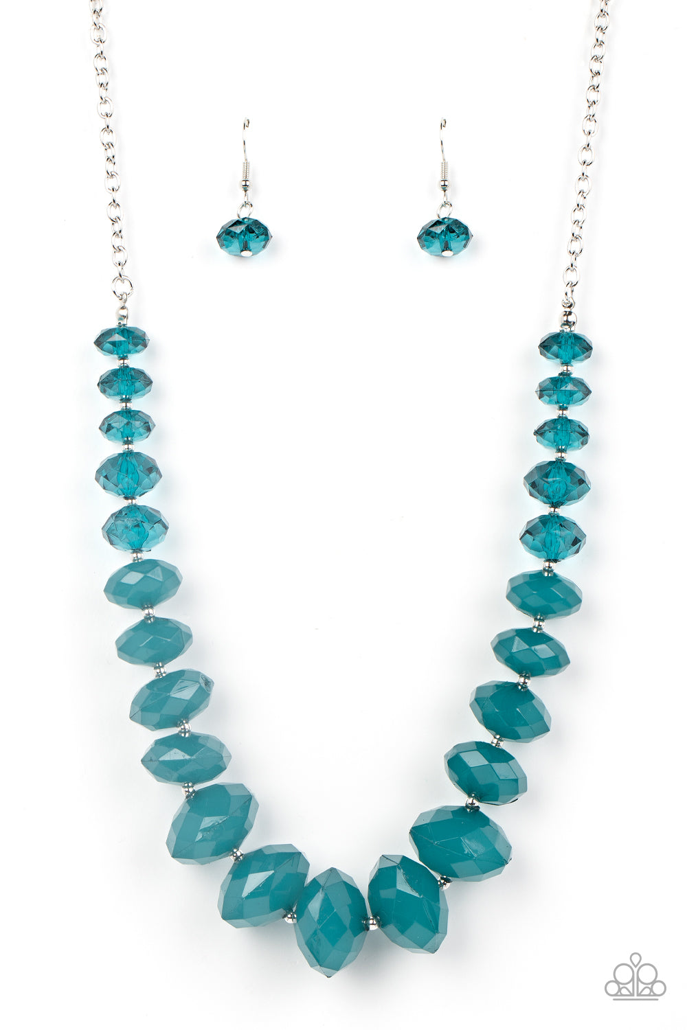 Paparazzi - Happy-GLOW-Lucky - Blue Necklace - Alies Bling Bar