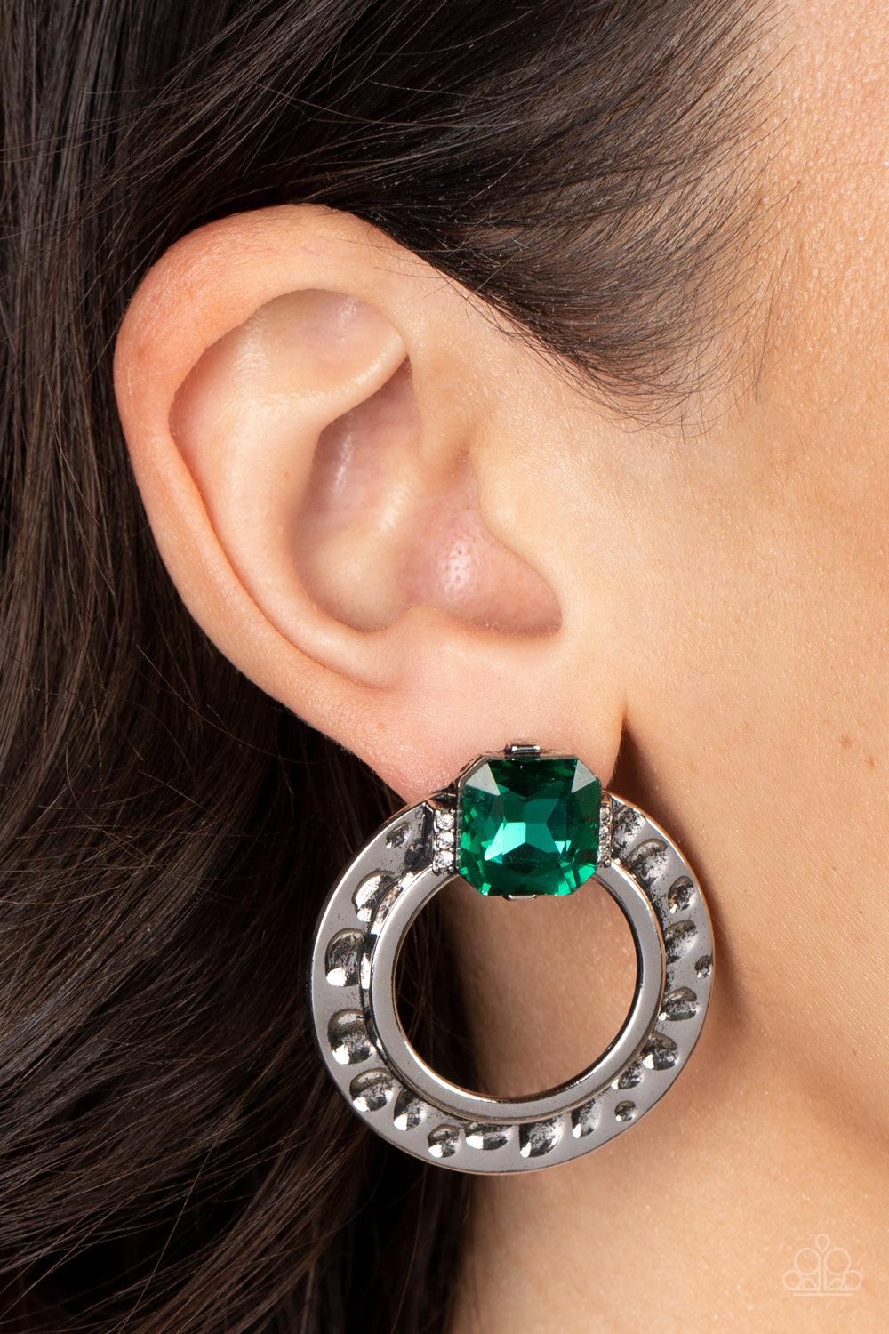 Paparazzi - Smoldering Scintillation - Green Earrings - Alies Bling Bar