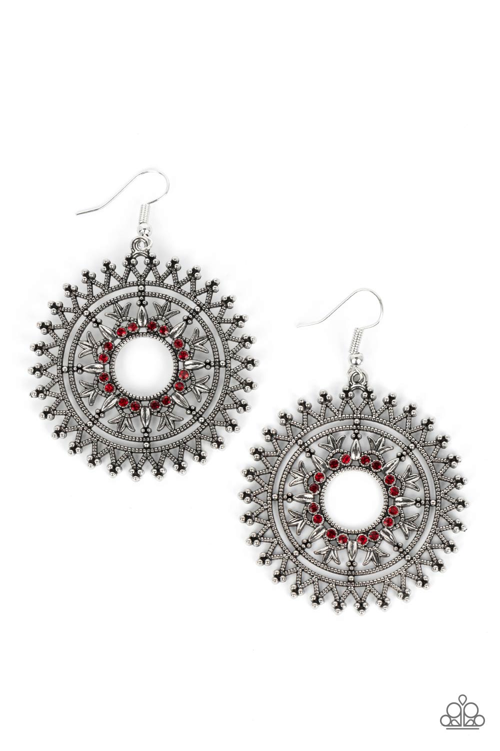 Revel in Radiance - Red Earrings - Paparazzi Accessories - Alies Bling Bar