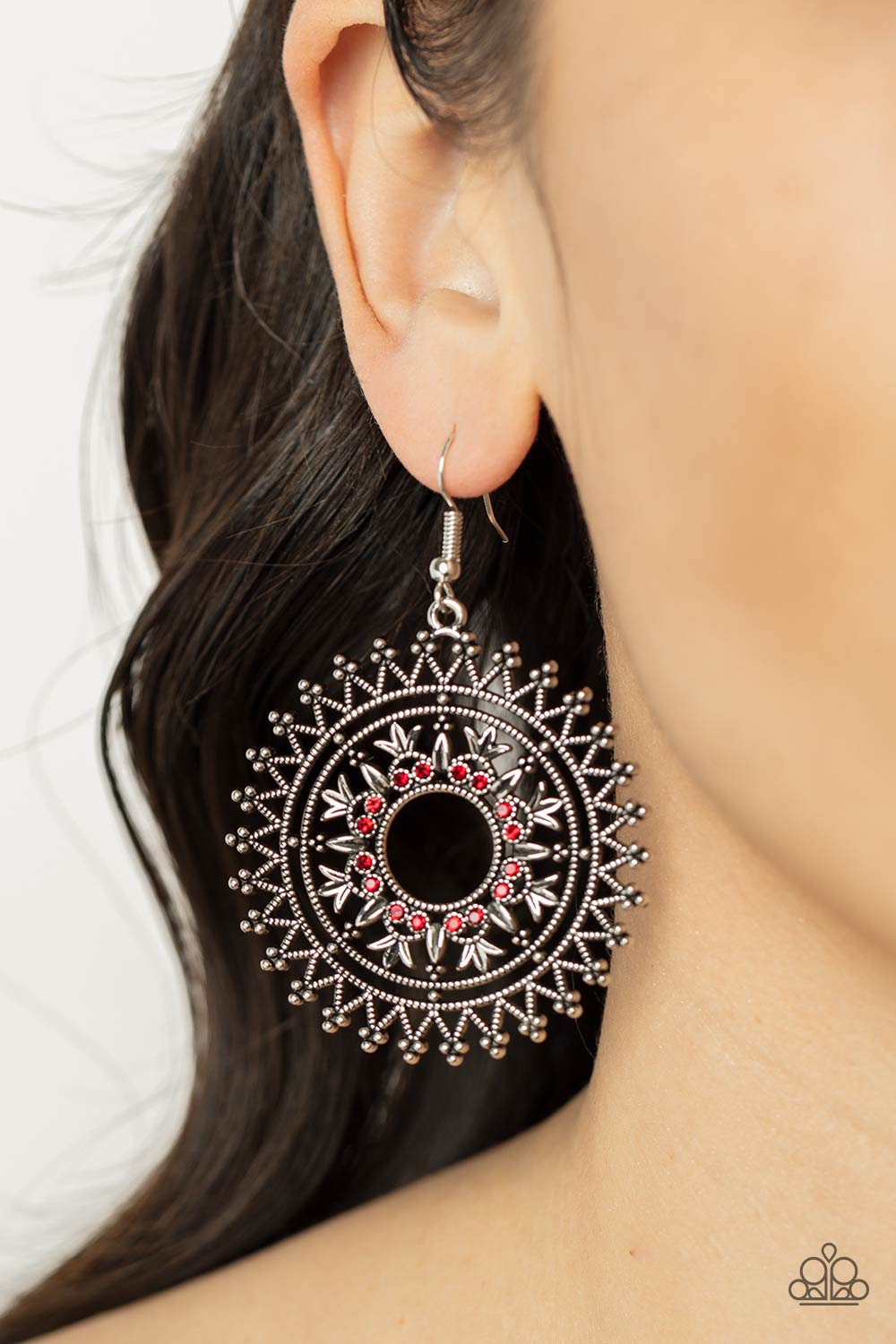 Revel in Radiance - Red Earrings - Paparazzi Accessories - Alies Bling Bar